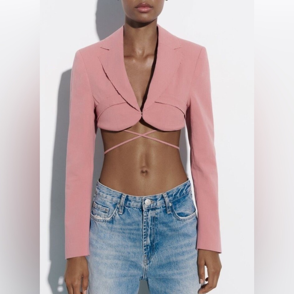Zara cropped balconette blazer - Picture 2 of 6